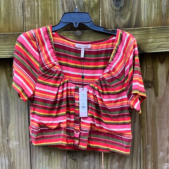 BCBGeneration Tops - NWT BCBGeneration Color Variegated Stripe Top size Large